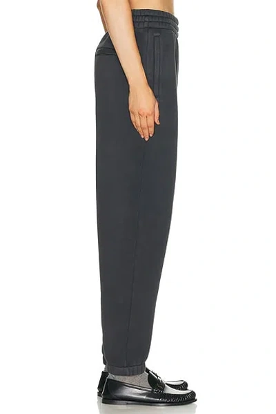 Alexander Wang Crystal Hotfix Logo Sweatpants In Brushed Terry Clothing In Black