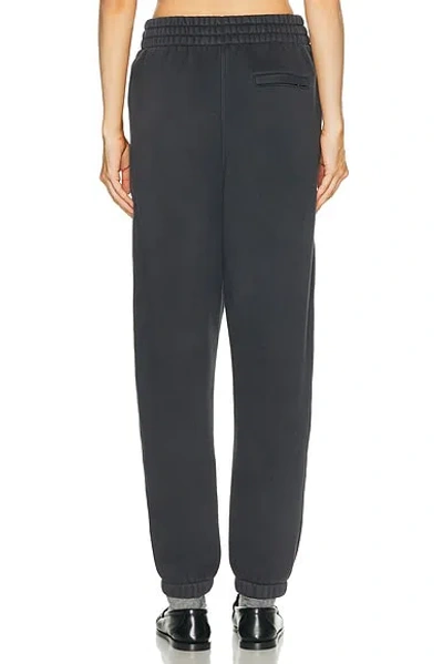 Alexander Wang Crystal Hotfix Logo Sweatpants In Brushed Terry Clothing In Black