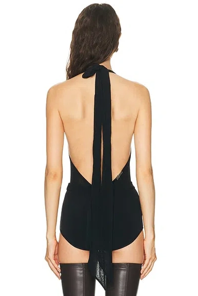 Attico Deep V Bodysuit In Black