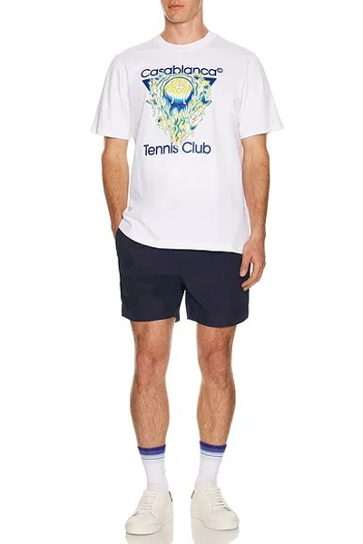 Casablanca Classic Fit Tennis Club Icon Organic Cotton Graphic T-shirt In Green