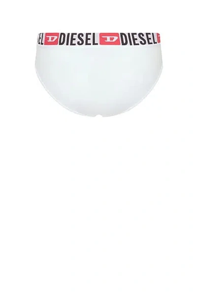 Diesel Three-pack Of Solid Colour Briefs In White