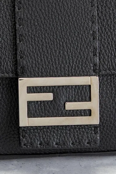 Pre-owned Fendi Selleria Baguette Shoulder Bag In Black