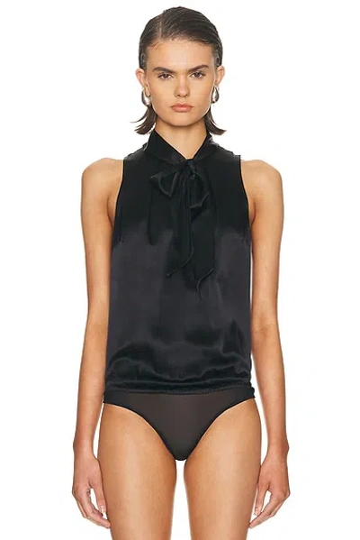 Fleur Du Mal Silk Blouson Bodysuit In Multi