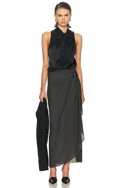 Fleur Du Mal Silk Blouson Bodysuit In Multi