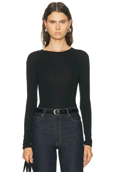 Flore Flore Olivia Long Sleeve Top In Black
