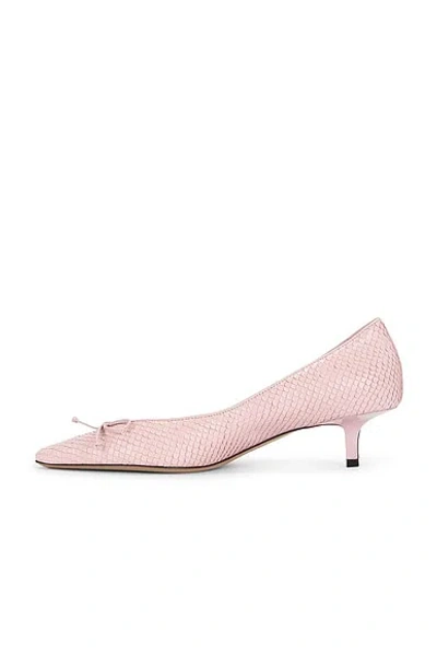 Jacquemus Tourni B Snake-effect Leather Pumps In Pink