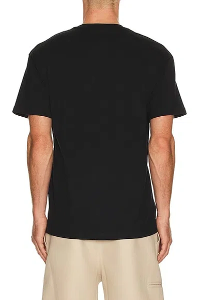 Givenchy Men Black Crewneck T-shirt With Maxi Logo Lettering On The Front In Cotton Man