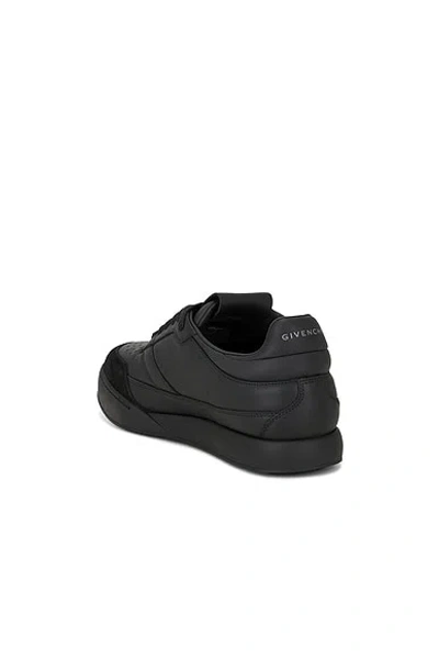 Givenchy Black Calf Leather Bos Taurus Low Top Sneakers In Multi