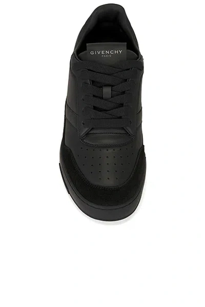 Givenchy Black Calf Leather Bos Taurus Low Top Sneakers In Multi