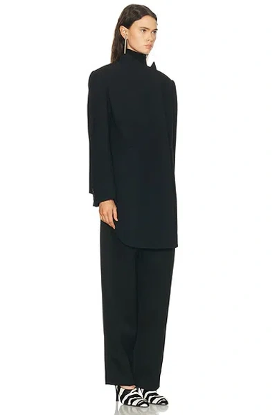 Khaite Comelle Crepe Coat In Blue