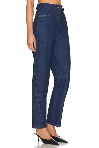 Matthew Bruch High Waisted Straight Leg In Blue