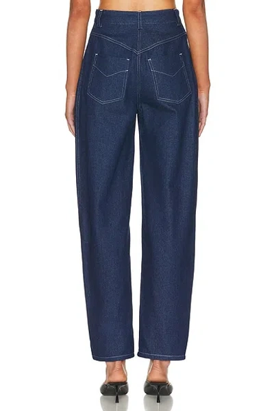 Matthew Bruch High Waisted Straight Leg In Blue