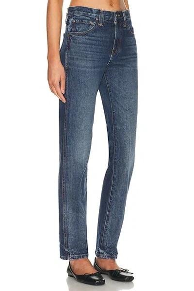 Khaite Farley Straight-leg Acid-washed Jeans In Blue