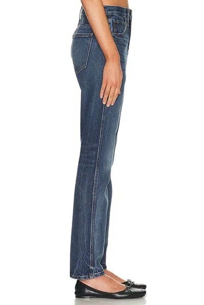 Khaite Farley Straight-leg Acid-washed Jeans In Blue