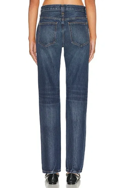 Khaite Farley Straight-leg Acid-washed Jeans In Blue