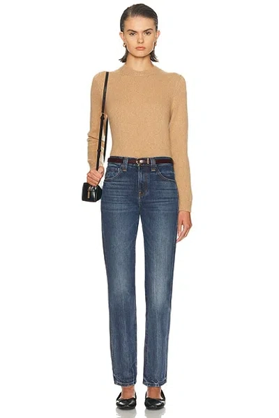 Khaite Farley Straight-leg Acid-washed Jeans In Blue