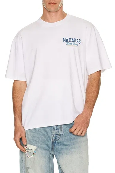 Nahmias Boat Tours Boxy T-shirt In White