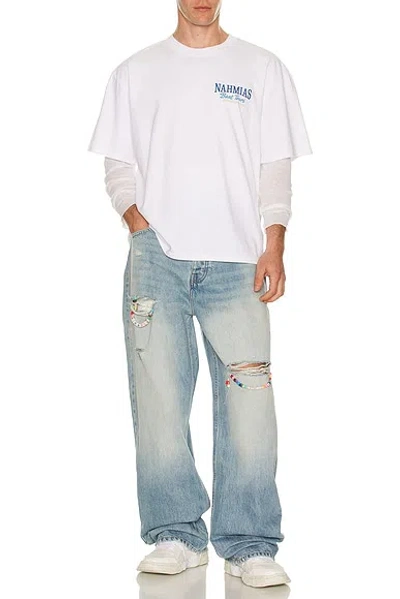 Nahmias Boat Tours Boxy T-shirt In White