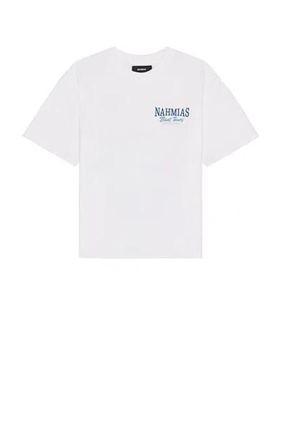 Nahmias Boat Tours Boxy T-shirt In White