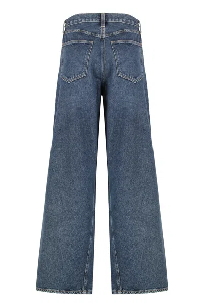 Agolde Jeans A Gamba Larga Twist In Blue