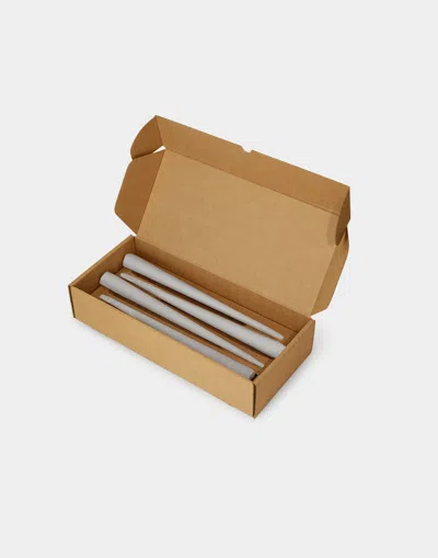 Herno Habita Set Of 4 Long Candles In White