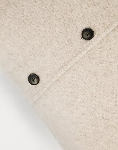 Herno Habita Wool And Cashmere Cushion In Burgundy