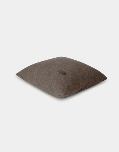 Herno Habita Wool And Cashmere Cushion In Brown