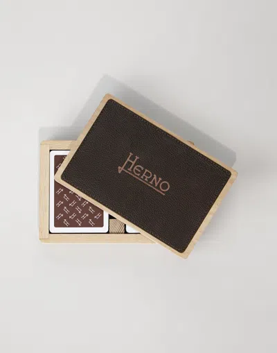 Herno Habita Table Box With Playing Cards In Neutral