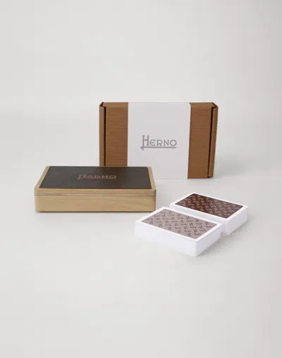 Herno Habita Table Box With Playing Cards In Neutral