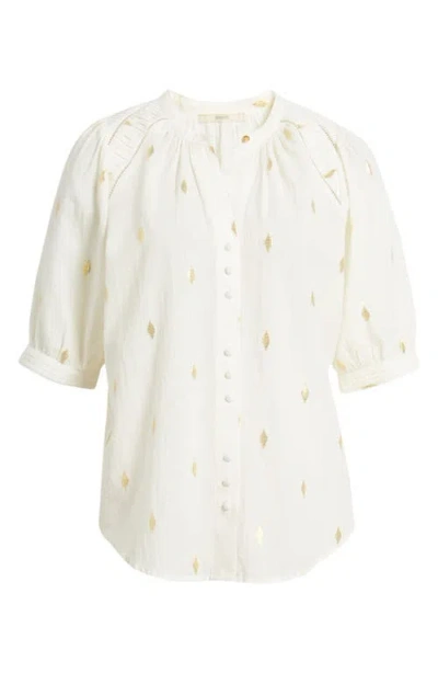 Sessun Kimi Metallic Top In Sand