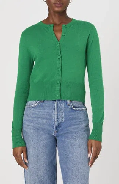 French Connection Cozysoft Crop Cardigan In Green