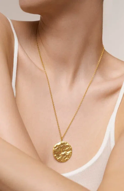 Monica Vinader Womens Gold Goddess 18ct Gold-plated Vermeil Sterling-silver Pendant Charm