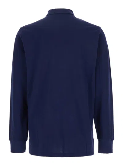 Polo Ralph Lauren Long Sleeve Knit Polo In Black