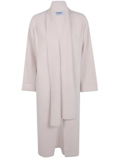 Blugirl Fur Long Knit Cardigan In Neutral