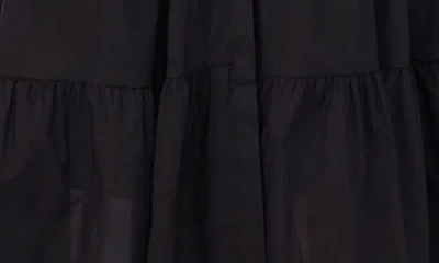 Halogen ® Lace Bodice Long Sleeve Tiered Midi Shirtdress In Blue