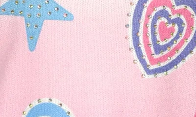 Baby Sara Kids' Icon Graphic Sweater In Pink