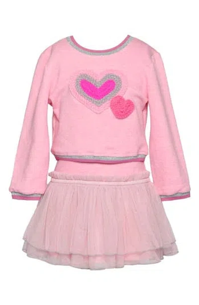 Baby Sara Kids' Heart Tutu Dress In Pink