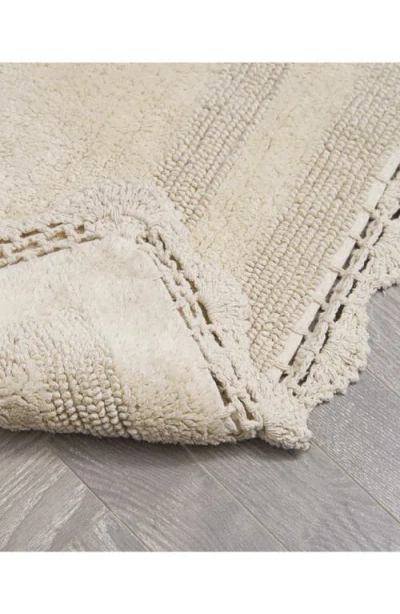 Laura Ashley Reversible Crochet Cotton 2-piece Bath Mat Set In Neutral