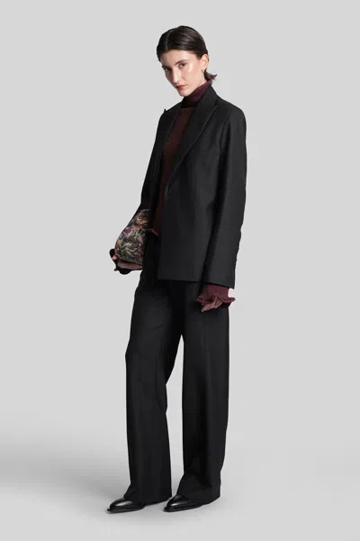 Séfr Leah Blazer In Black Polyester In Black