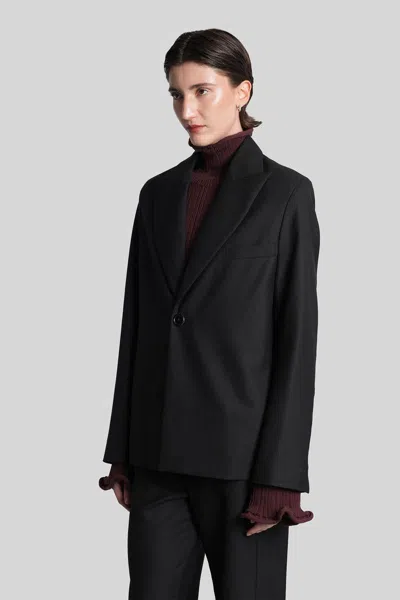 Séfr Leah Blazer In Black Polyester In Black