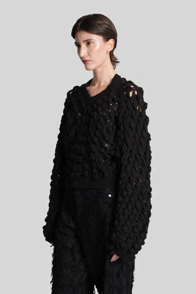 Séfr Luna Knitwear In Black Cotton In Black