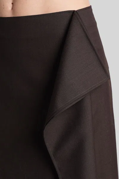 Séfr Pearl Skirt In Brown Polyester In Brown