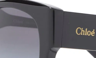 Chloé 55mm Cat Eye Sunglasses In Black