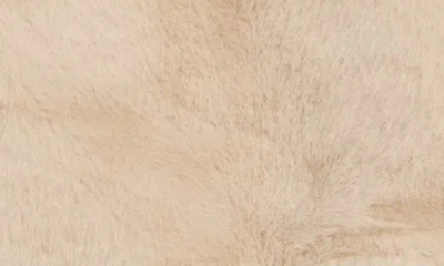 La Fiorentina Faux Fur Hoodie In Neutral