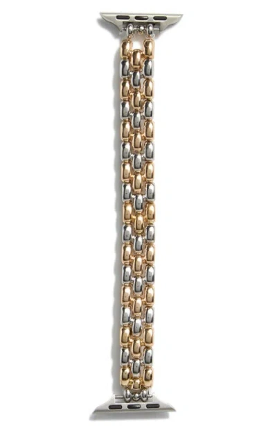 Nordstrom Rack Two-tone Apple Watch® Watchband In Gold