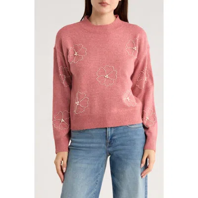 Love By Design Clara Mock Neck Sweater In Multi