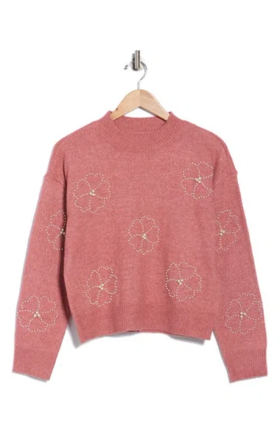 Love By Design Clara Mock Neck Sweater In Multi