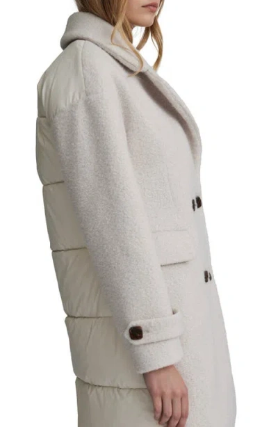 Nvlt Mixed Media Coat In Neutral