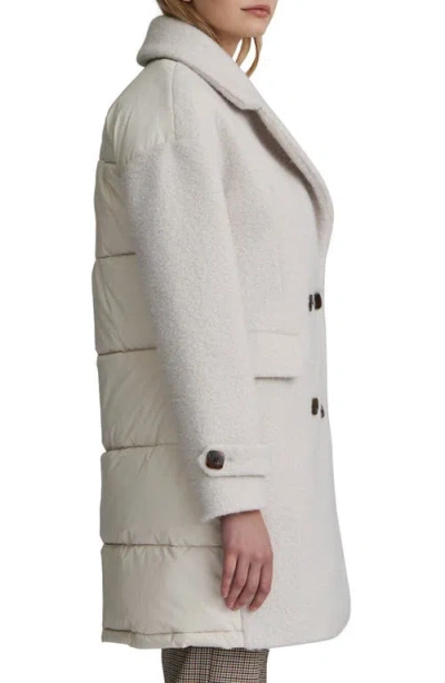 Nvlt Mixed Media Coat In Neutral