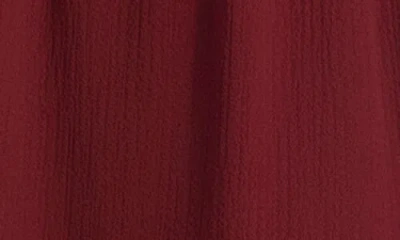 Max Studio V-neck Three-quarter Sleeve Minidress In Burgundy